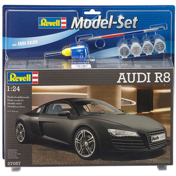 Revell Model Set 67057 Audi R8 Includes Paints, Glue & Brush - DC Models